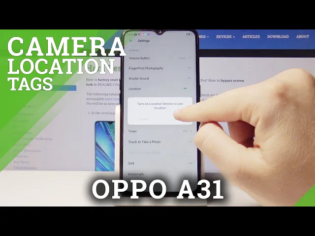 Video thumbnail for How to Use Camera Location Tags in OPPO A31 2020 - Camera Options
