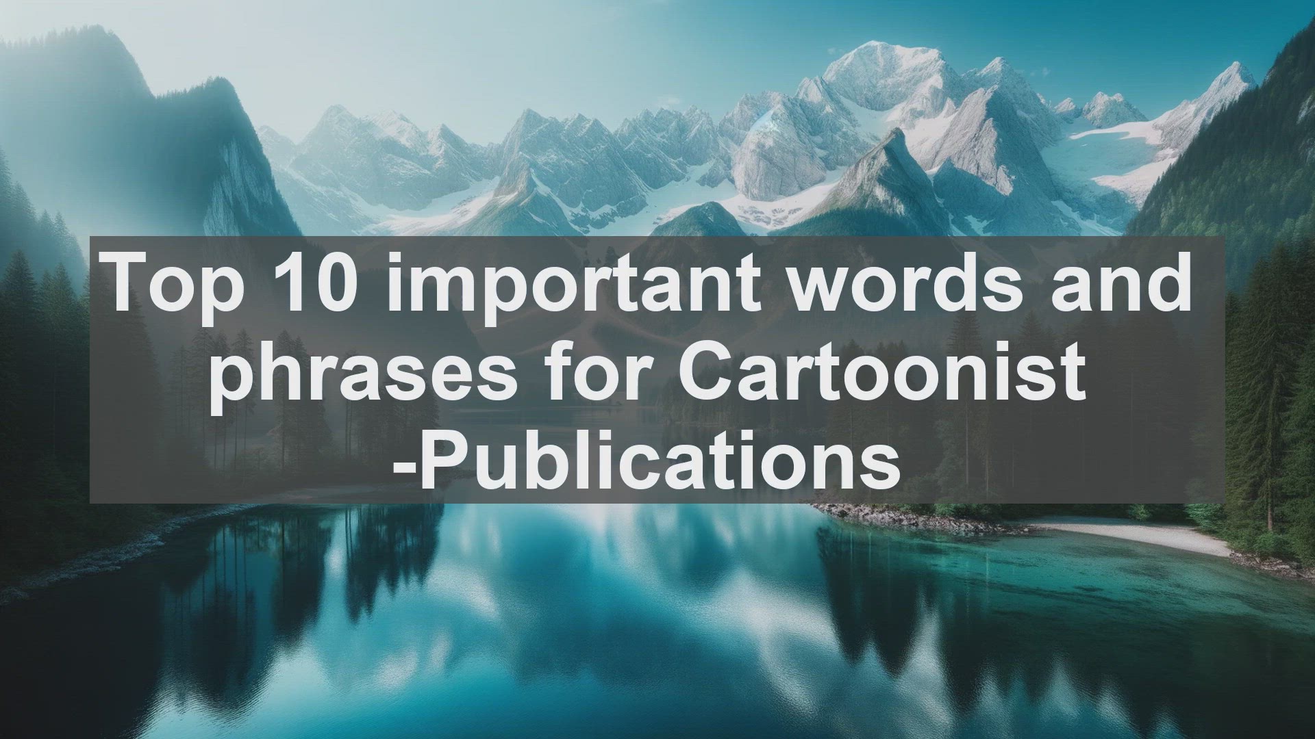 'Video thumbnail for Top 10 important words and phrases for Cartoonist Publications'