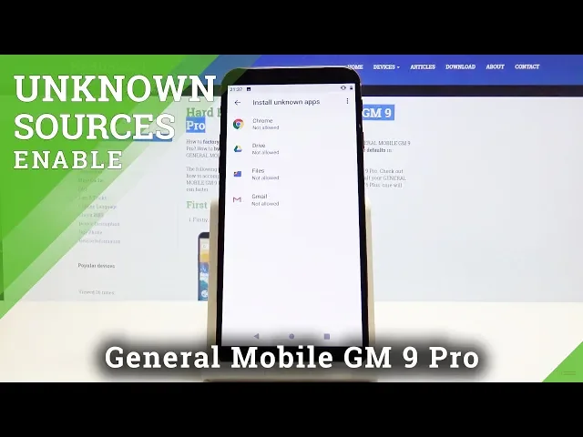 Video thumbnail for How to Allow Unknown Sources in GENERAL MOBILE GM 9 Pro - Install Apps