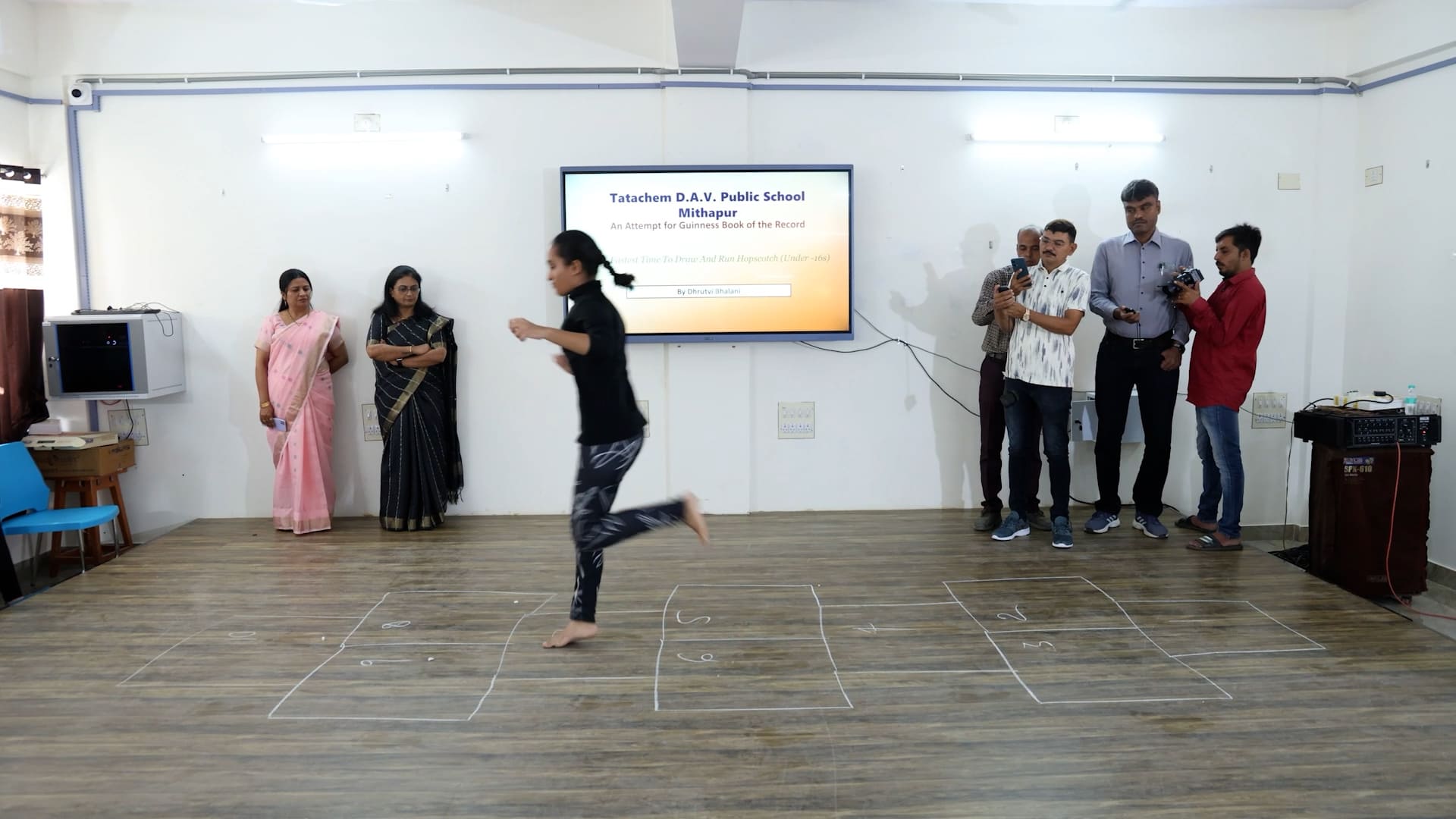 Video thumbnail for Fastest Hopscotch Run Record by Dhrutvi Bhalani