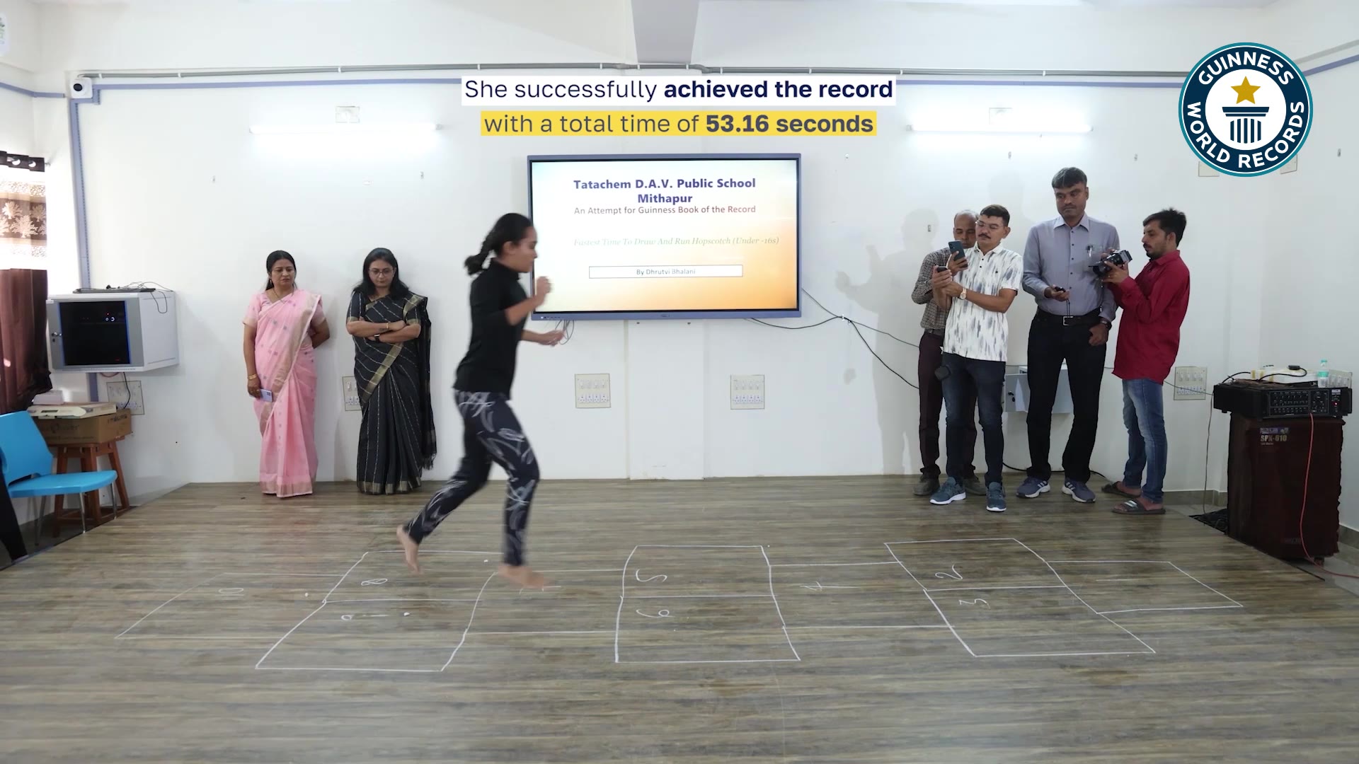 Video thumbnail for Fastest Hopscotch Run Record by Dhrutvi Bhalani