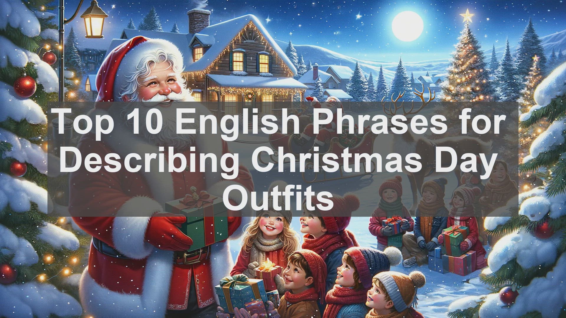 'Video thumbnail for Top 10 English Phrases for Describing Christmas Day Outfits'