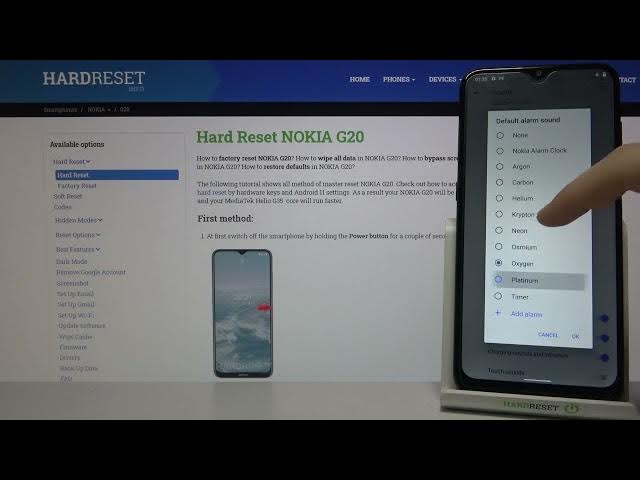 Video thumbnail for Alarm Tones on  NOKIA G20 – Available Sounds of Alarms
