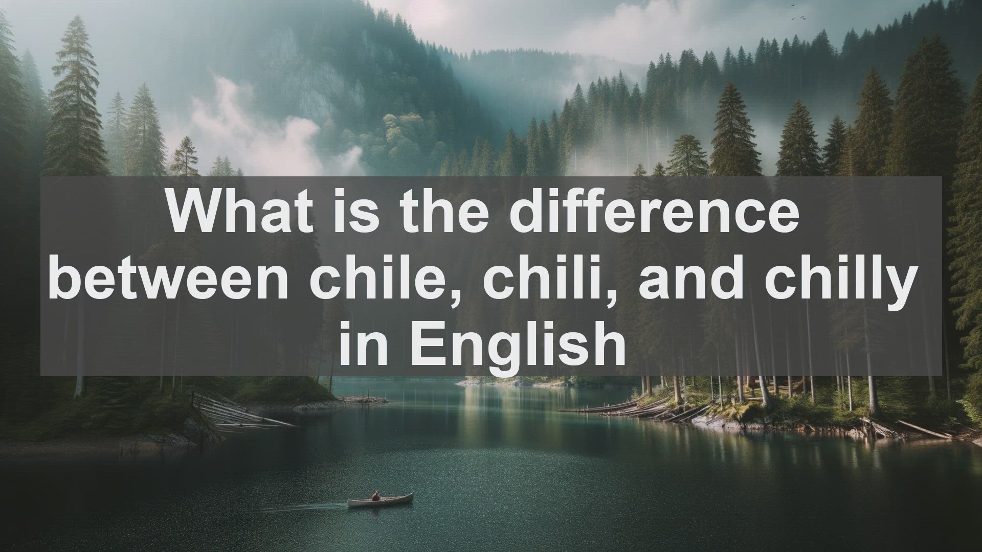 'Video thumbnail for What is the difference between chile chili and chilly in English?'