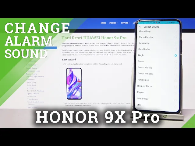 Video thumbnail for Alarm Sounds in Honor 9X Pro  – Discover Available Tones of Alarms