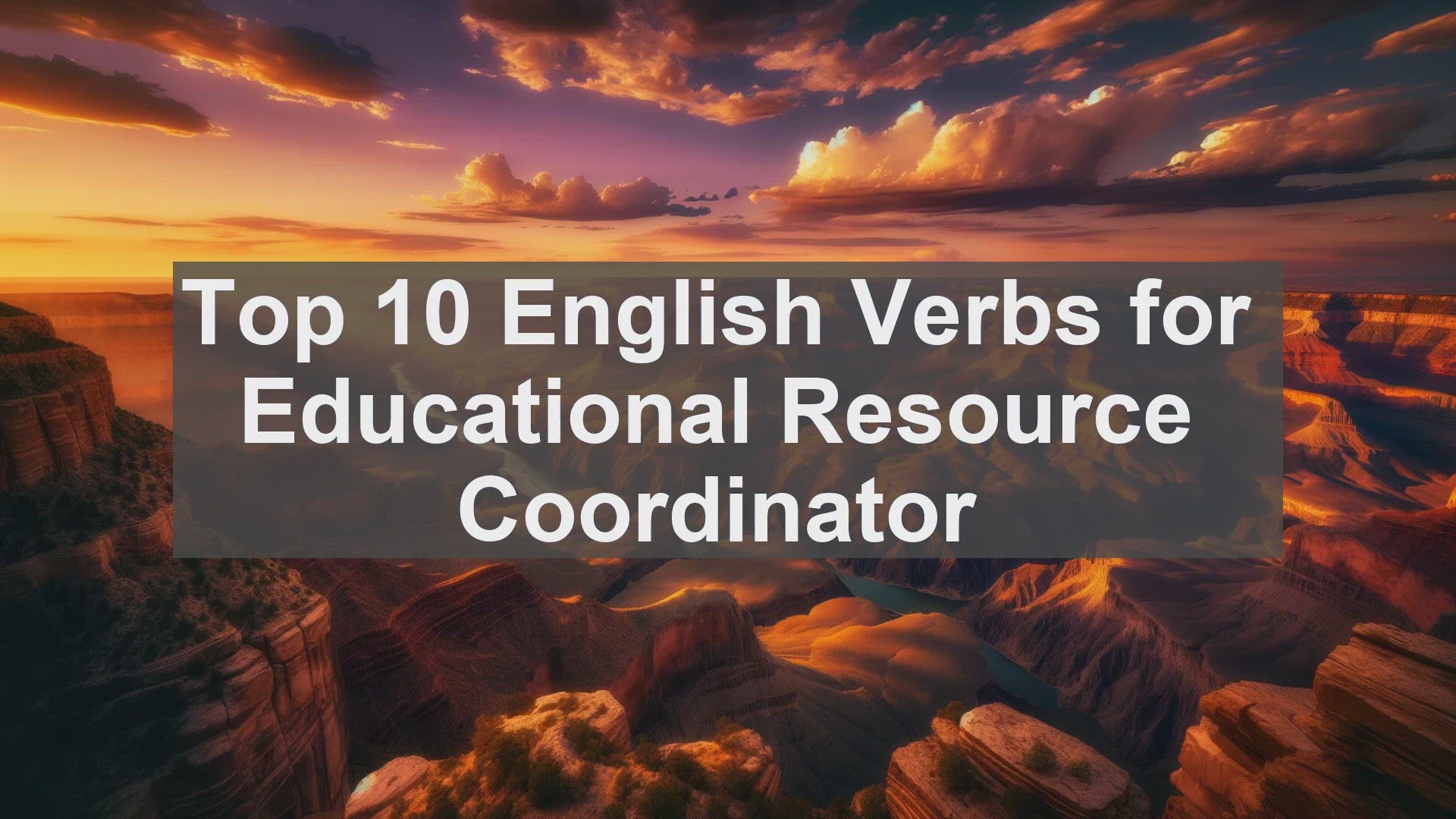 'Video thumbnail for Top 10 English Verbs for Educational Resource Coordinator'