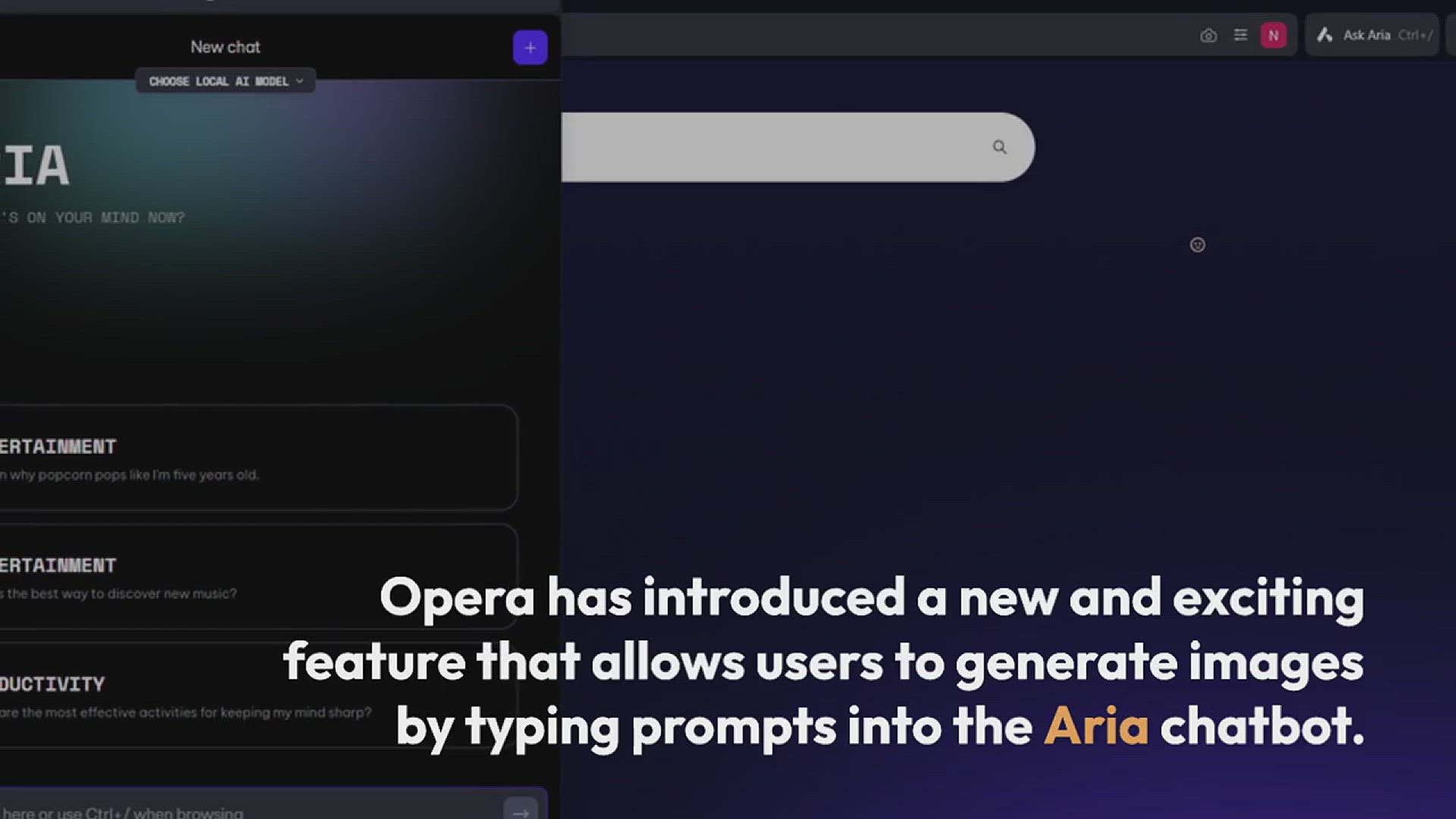 'Video thumbnail for  How to Generate AI Images Using Opera Aria Powered by Imagen 2'