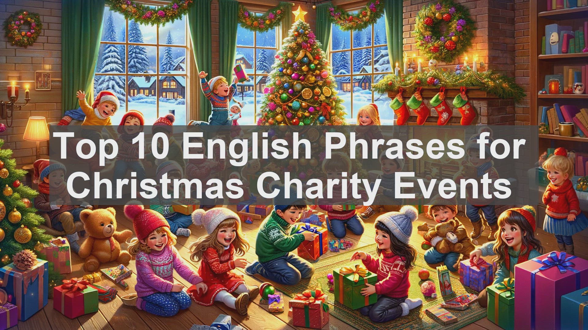 'Video thumbnail for Top 10 English Phrases for Christmas Charity Events'