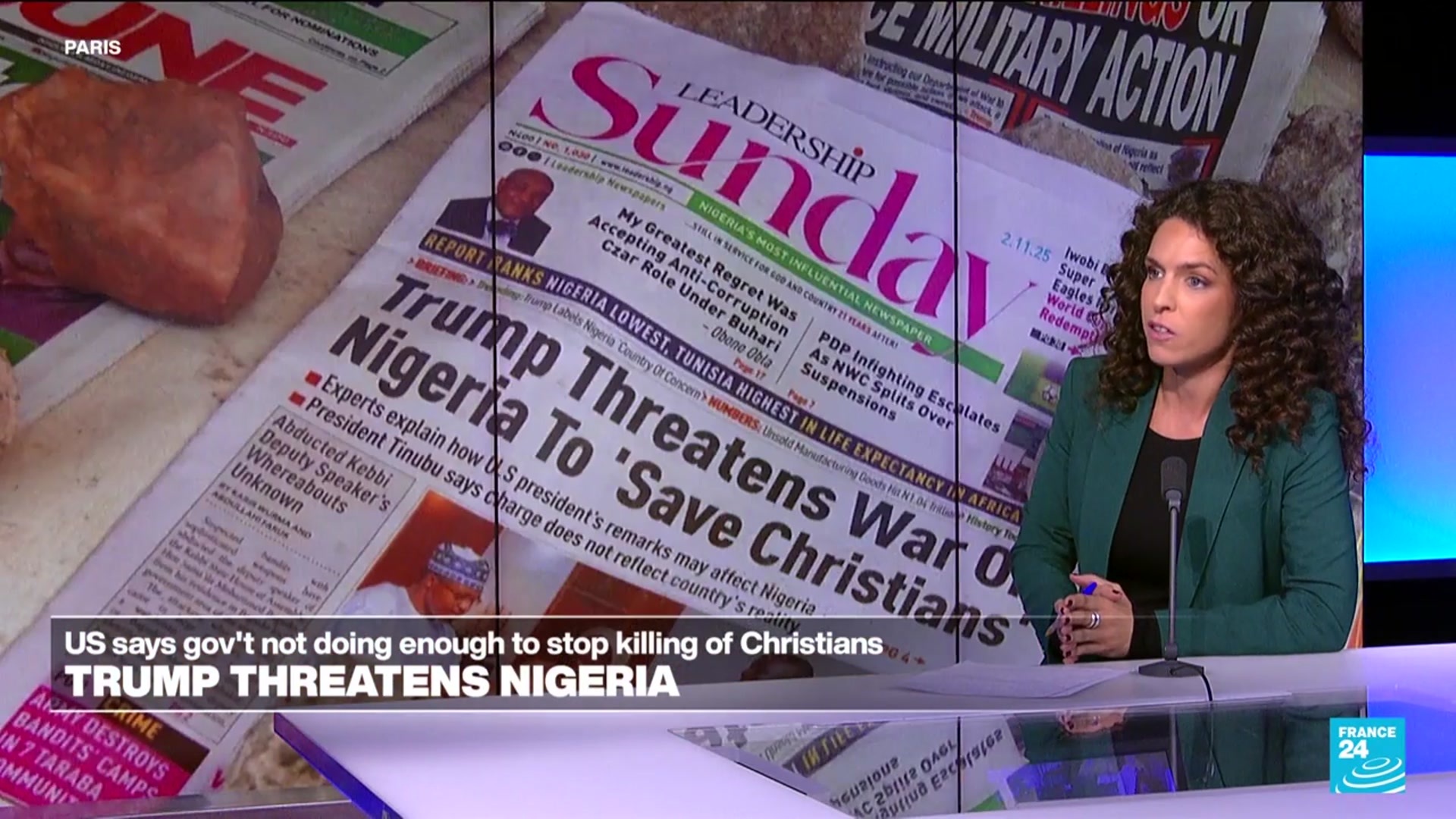 'Video thumbnail for Trump threatens Nigeria over religious violence'