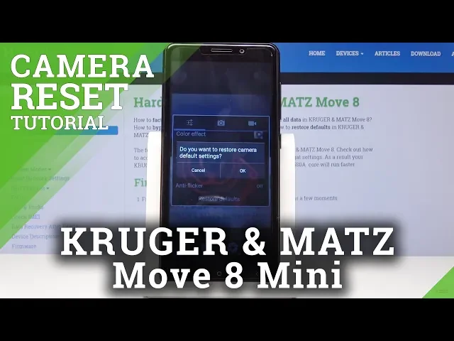 Video thumbnail for How to Reset Mini Camera in Kruger & Matz MOVE 8 - Camera Default Settings