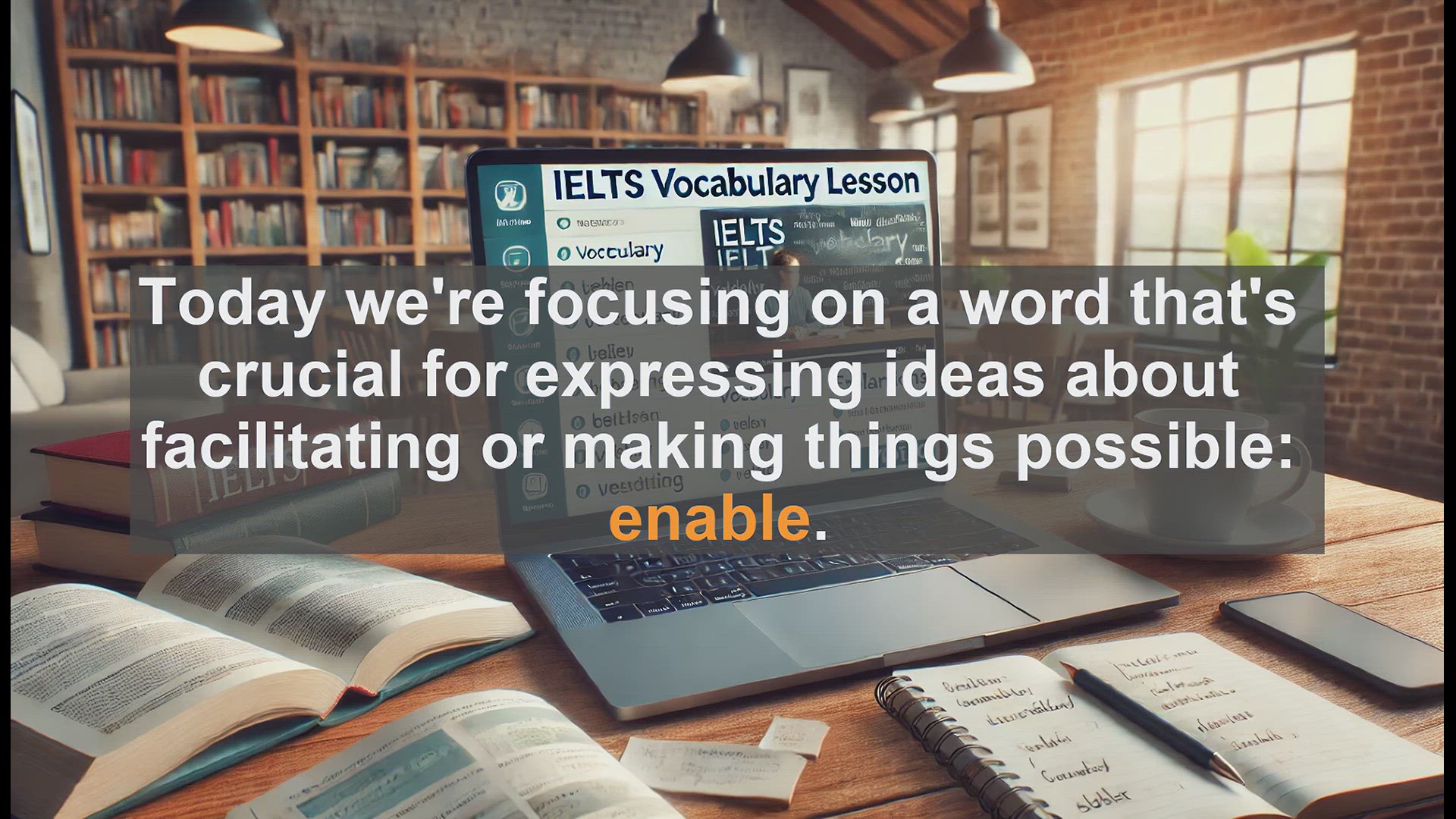 'Video thumbnail for 2500 Must Know IELTS 6.5 Vocabulary - Mastering 'Enable': Boost Your IELTS Score with This Powerful Verb'