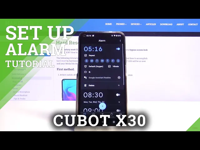 Video thumbnail for How to Choose Alarm Clock in CUBOT X30 - Alarm Clock Settings