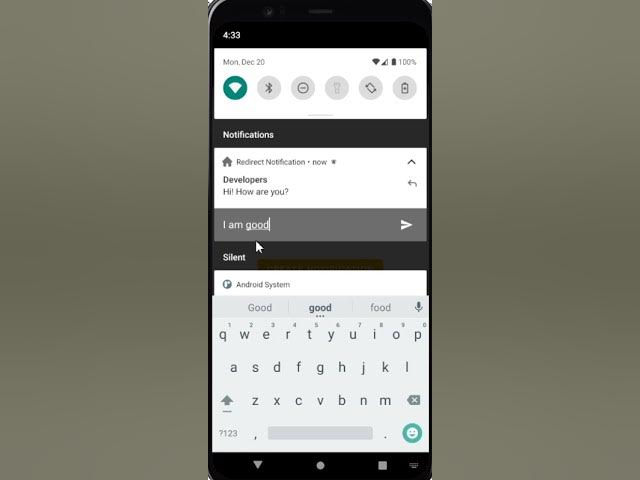 Video thumbnail for Direct Reply on Notification in Android with Kotlin code