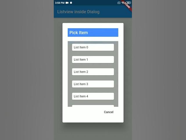 Video thumbnail for Listview inside Dialog box in flutter