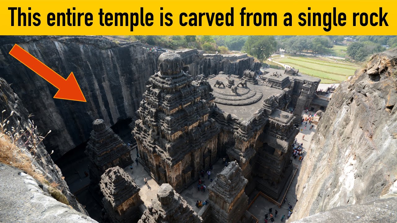 Video thumbnail for Kailasa Temple - Carved from a single block of stone!