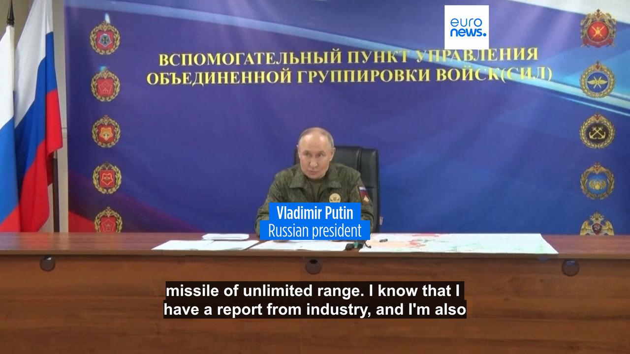 'Video thumbnail for Russia claims it tested 'unique' Burevestnik nuclear-capable missile'