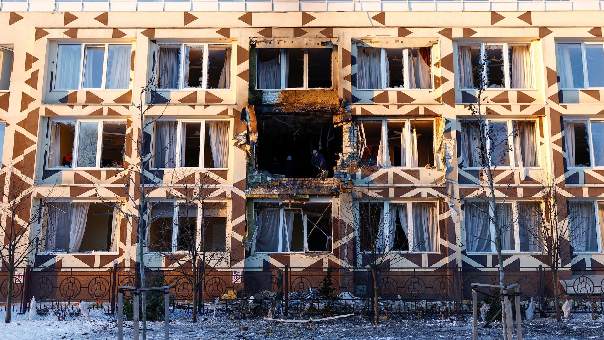 Video thumbnail for Russia carried out overnight strikes on Ukraine's Kyiv, killing at least two people