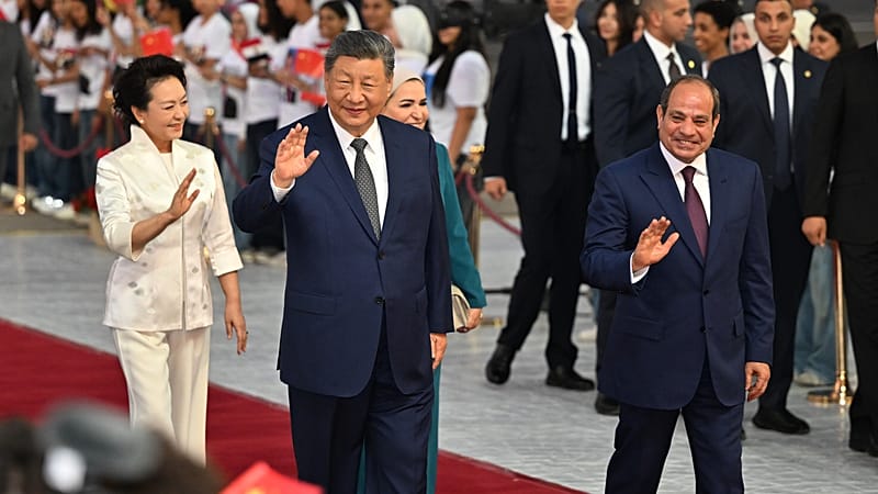 Video thumbnail for Chinese President Xi starts state visit to Egypt with energy, AI on agenda