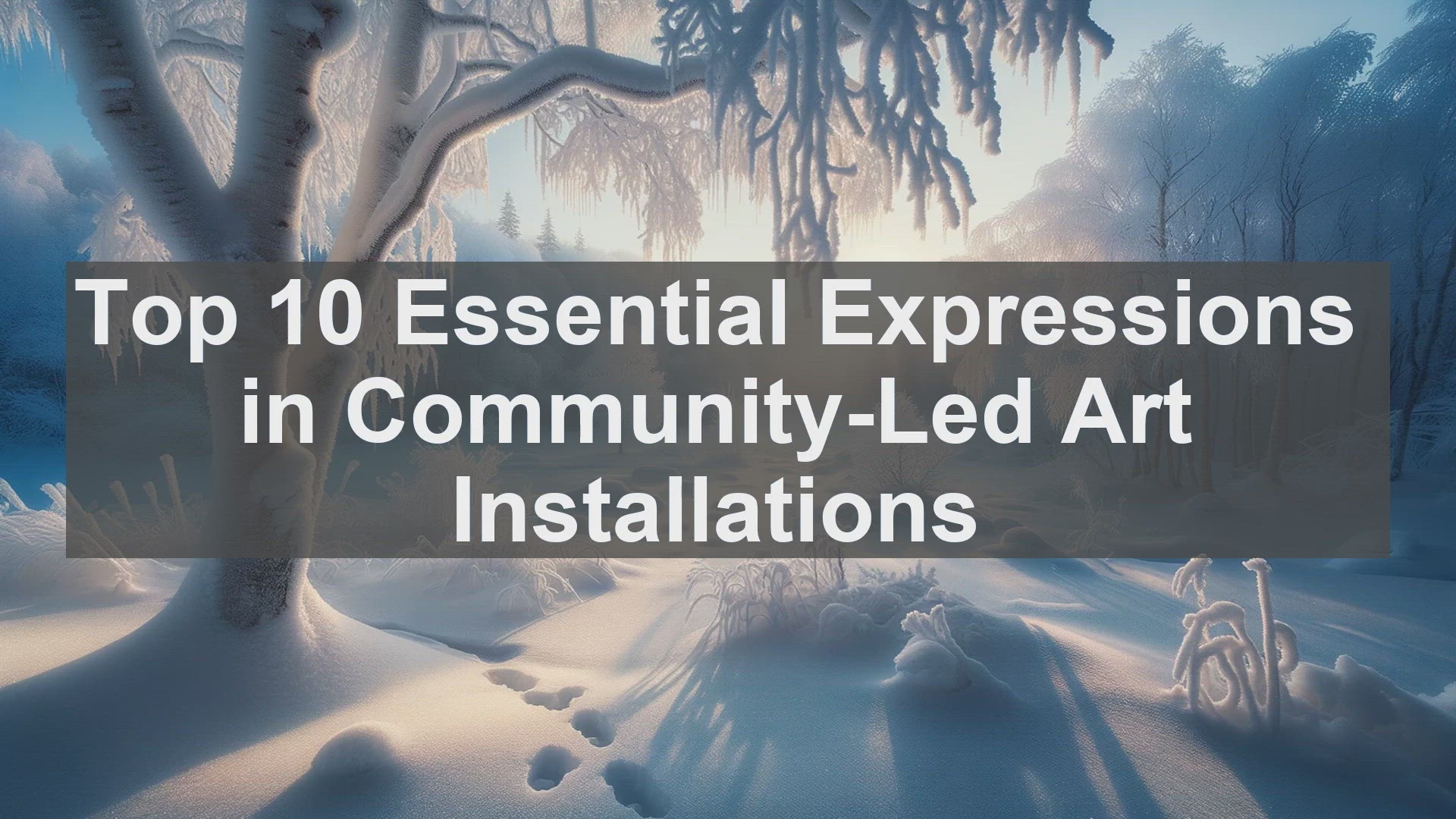 'Video thumbnail for Top 10 Essential Expressions in CommunityLed Art Installations'