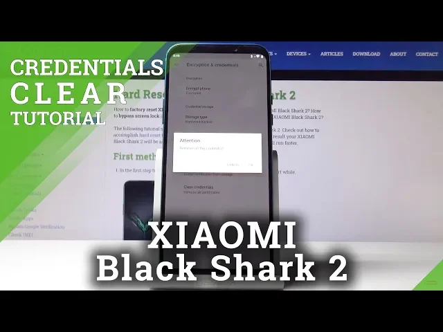 Video thumbnail for How to Clear Credentials on Xiaomi Black Shark 2 –  Delete Certificates & Licences