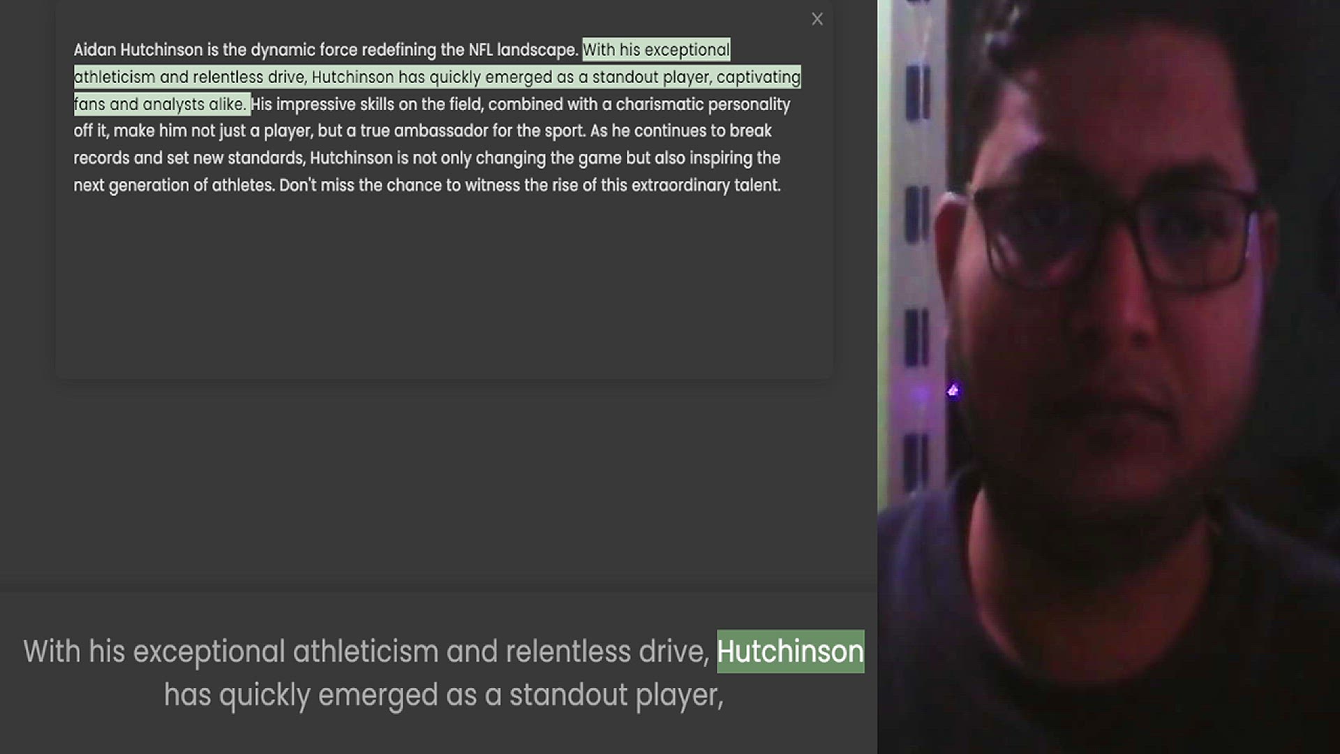 Video thumbnail for Aidan Hutchinson is the dynamic force redefining the NFL landscape. With his exceptional athleticism and relentless drive, Hutchinson has quickly emerged as a standout player, captivating fans and analysts alike. His impressive skills on