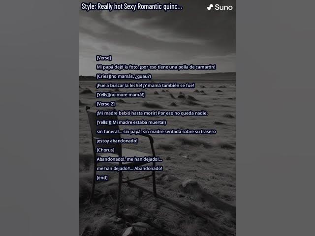 Video thumbnail for Abandonado/Abandonment song Ai Suno memepost | #funny #spanish #darkhumor #comedy #sunoai.