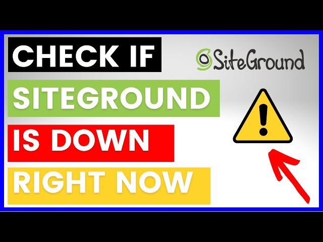 Video thumbnail for How To Check If Siteground Servers Are Down Right Now? [in 2025]