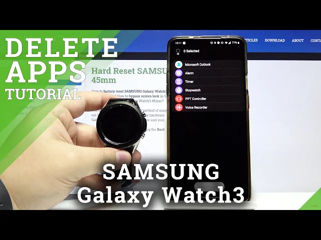 Video thumbnail for How to Delete Applications on SAMSUNG Galaxy Watch 3 – Erase App Data