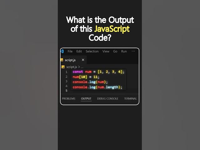 'Video thumbnail for #2 Solve this JavaScript Interview Question in 30 Seconds #shorts #javascript'