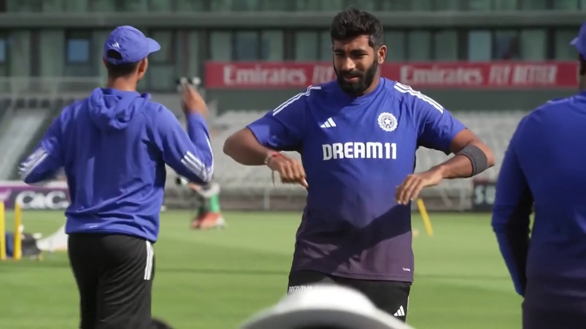 'Video thumbnail for Bumrah trains with India ahead of crucial 4th Test against England'
