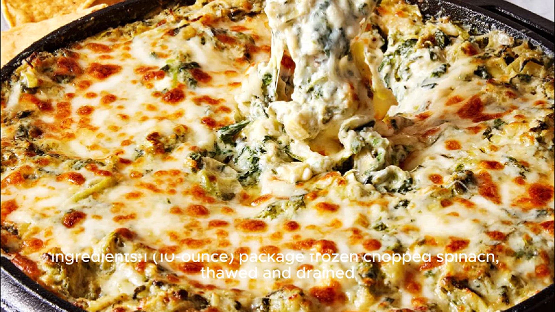 'Video thumbnail for Spinach Artichoke Dip Recipe'