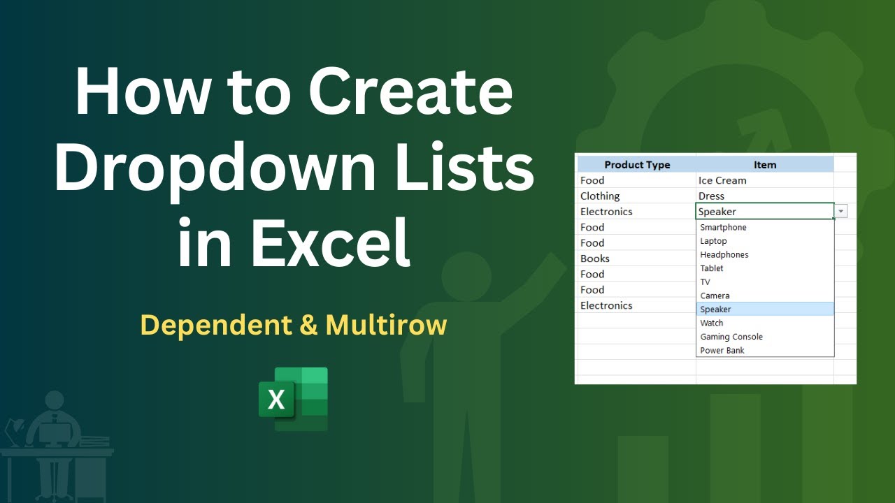 'Video thumbnail for How to create dropdown lists in Excel - Dependent & Multirow'