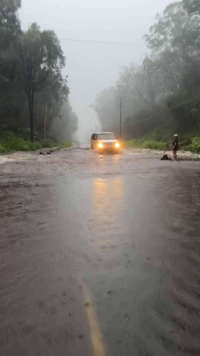Video thumbnail for Vehicles Crossing Flooded Highway during Hurricane Lala