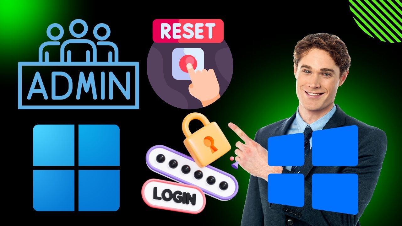 'Video thumbnail for How to Reset or Change Local Administrator User Account Password on Windows 11 or 10 | GearUpWindows'