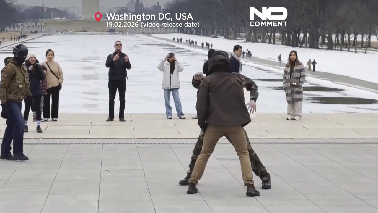 Video thumbnail for Dance troupe stages artistic protest in Washington over Minneapolis shootings