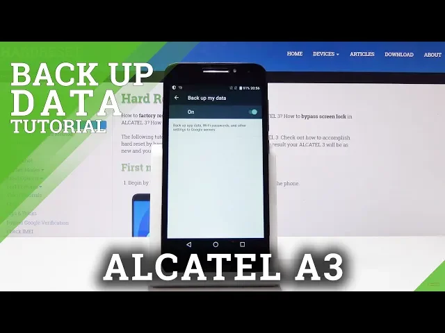 Video thumbnail for How to Backup Data in ALCATEL A3 - Enable Google Backup