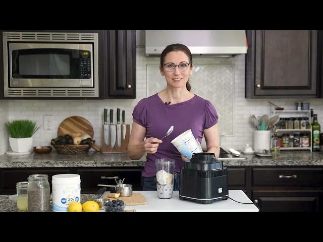 Video thumbnail for Blueberry Protein Smoothie for Detox with Lemon, Banana & Ginger Recipe 720p 24fps