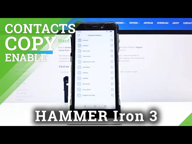 Video thumbnail for How to Copy Contacts from SIM to myPhone HAMMER Iron 3 –  Manage Contacts