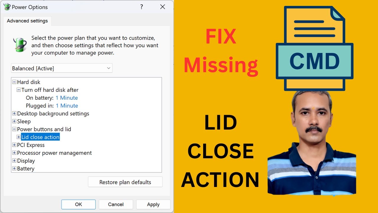 'Video thumbnail for Fix :“Lid close action”  Missing on Power Options in Windows 11 | GearUpWindows Tutorial'