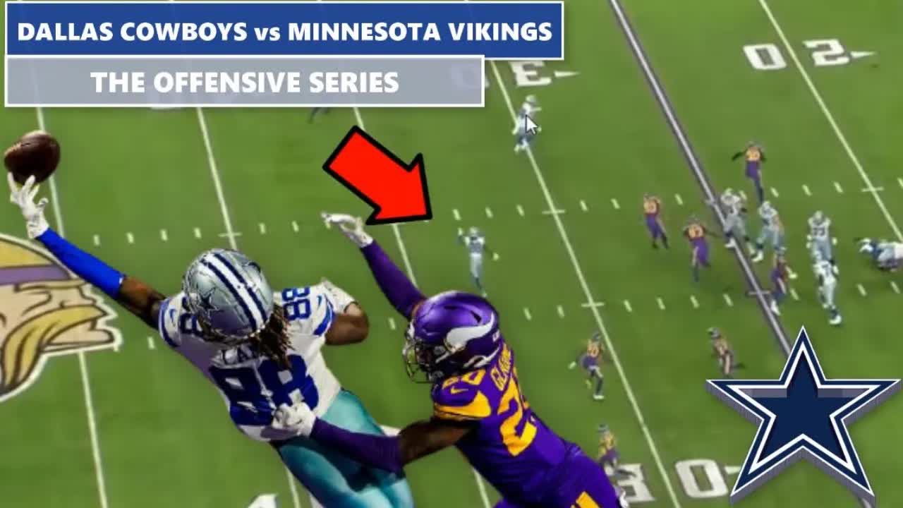 Video thumbnail for law nation sports: dallas cowboys offense breakdown vs minnesota vikings 2020: elliott, lamb, and dalton's plays