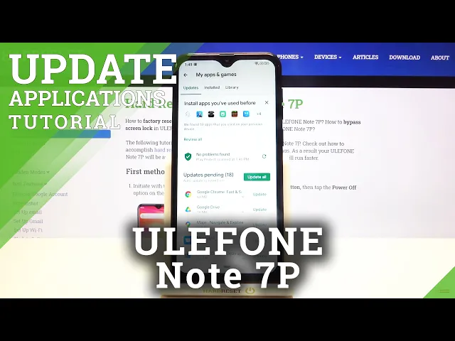 Video thumbnail for How to Update Apps in ULEFONE Note 7P – Download Updates