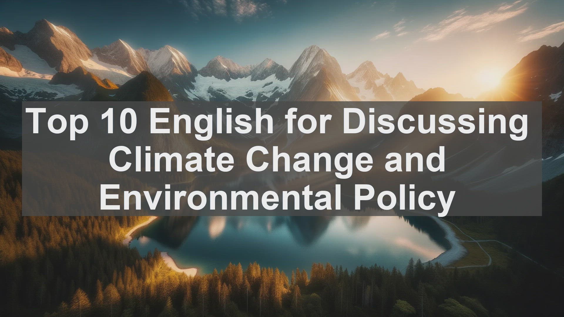 'Video thumbnail for Top 10 English for Discussing Climate Change and Environmental Policy'