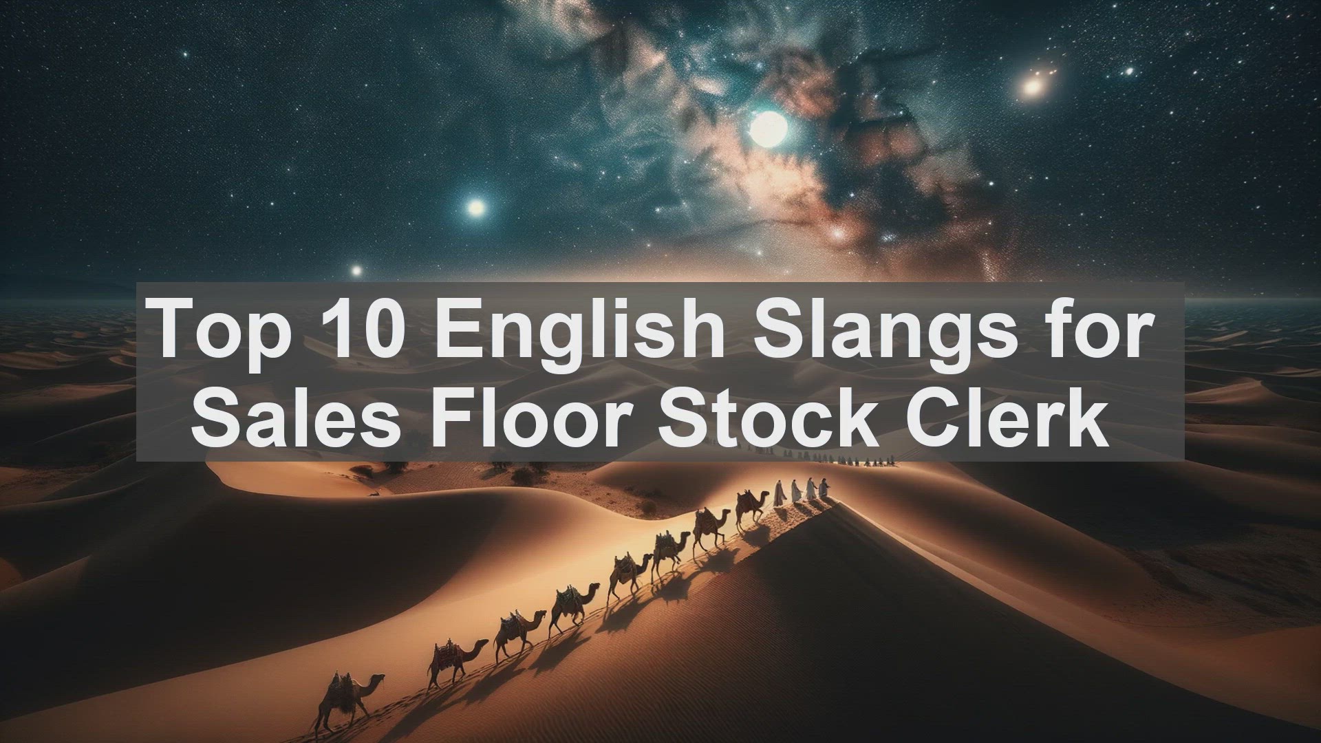 'Video thumbnail for Top 10 English Slangs for Sales Floor Stock Clerk'