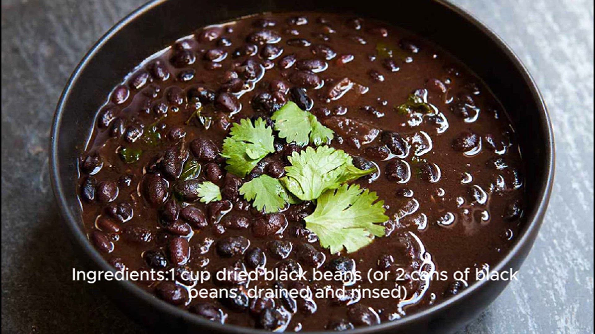 'Video thumbnail for Black Beans Recipe'