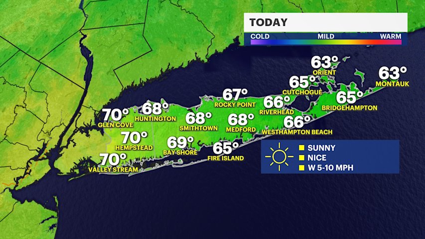 Video thumbnail for Enjoy the warmth today with cooler weather on Long Island tomorrow