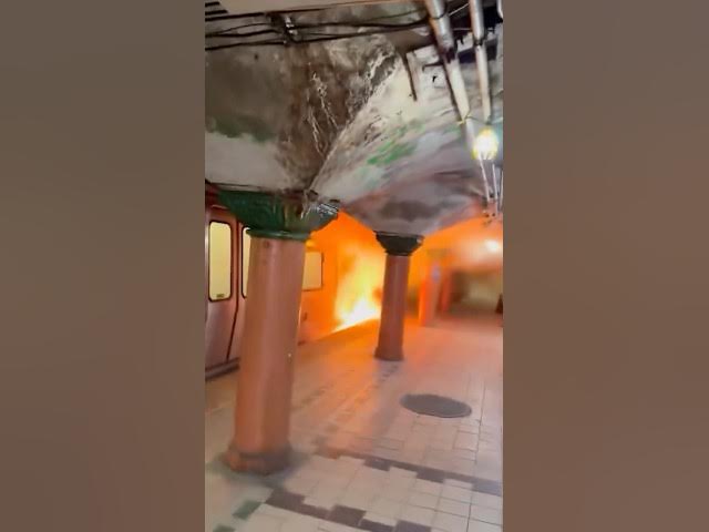 Video thumbnail for Subway Fire in Jersey City, NJ