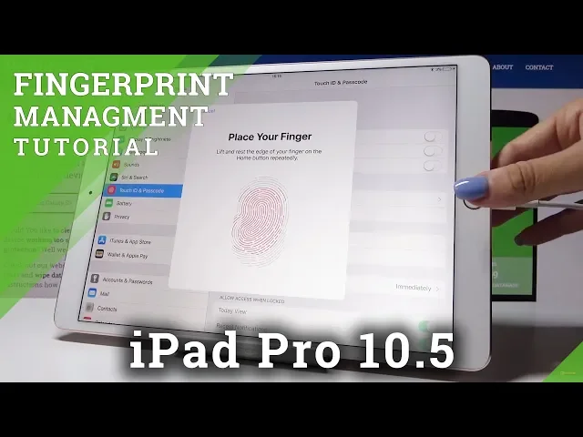 Video thumbnail for How to Add Fingerprint in iPad Pro 10.5 - Set Up Fingerprint