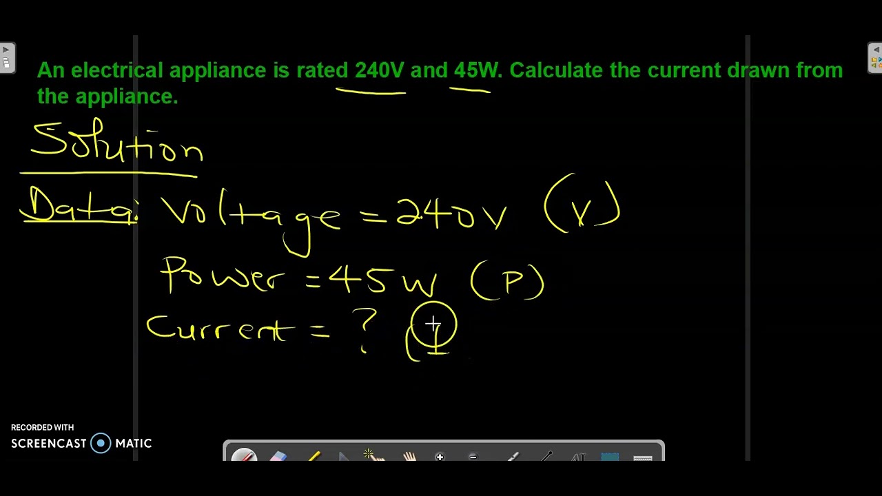 'Video thumbnail for Calculation of Current from Power and Voltage | Understanding Ohm's Law'
