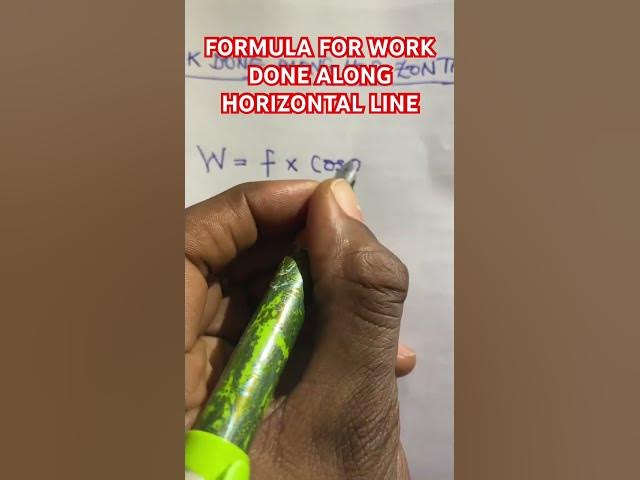 'Video thumbnail for Work done Formula (Along Horizontal Line)'
