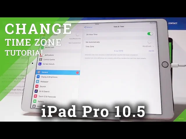 Video thumbnail for How to Change Date and Time in iPad Pro 10.5 - Time Zone Settings